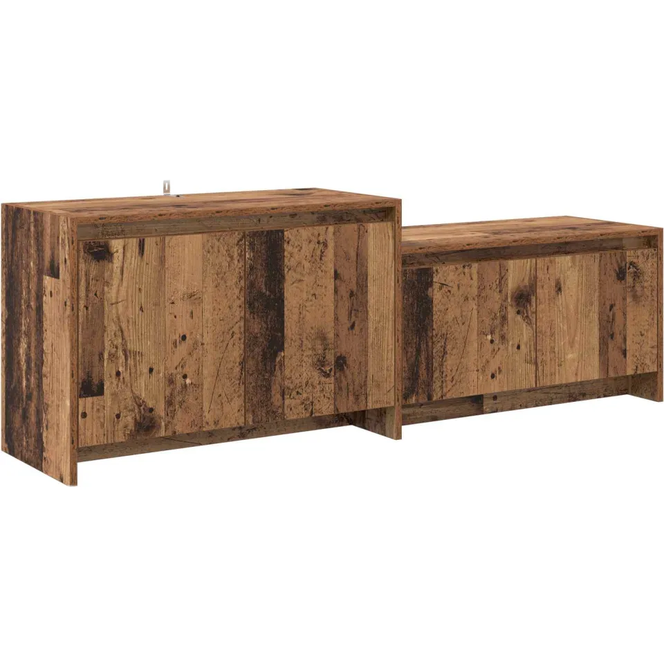 vidaXL Tv-meubel 147 x 35 x 50 cm Oud hout Bewerkt hout bruin, foto 3