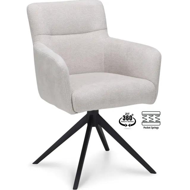 Wehkamp Home Meau armstoel beige Natural