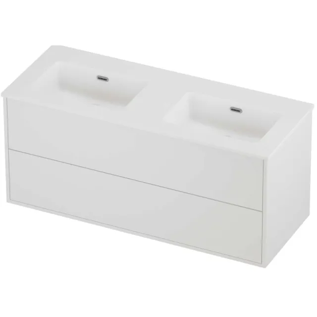Proline Tribute Badmeubelset Porselein Elegant In Kader 120x46x54 cm Mat Wit Mat White