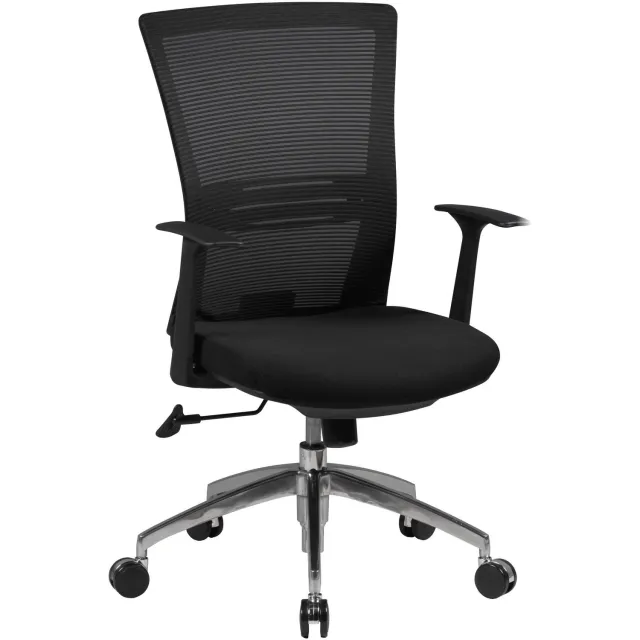 Cosmo Casa Ergonomische Bureaustoel – Verstelbaar – Ademende Mesh Rugleuning – Verstelbare Lendensteun – Synchroonmechanisme – Zwart