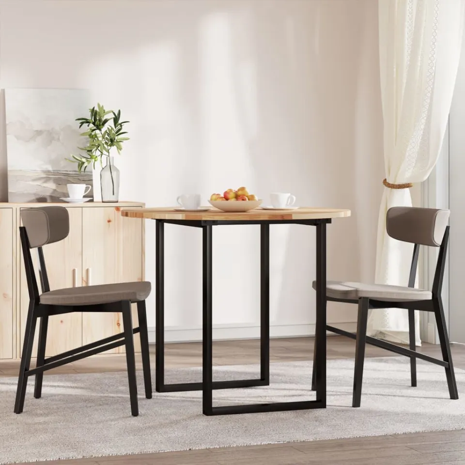 vidaXL Tafelblad rond Ø 90x2 cm massief acaciahout bruin, foto 2