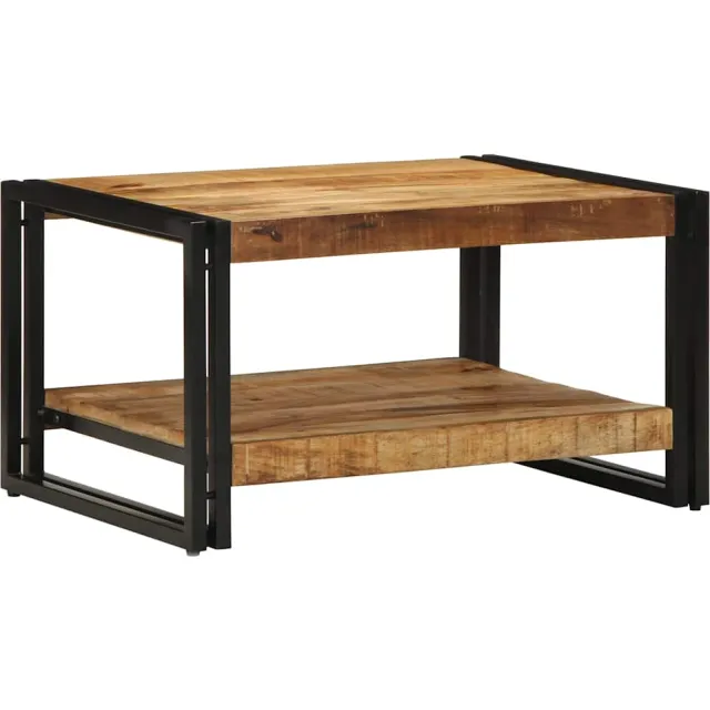 vidaXL Salontafel 70x50x38 cm massief ruw mangohout Bruin
