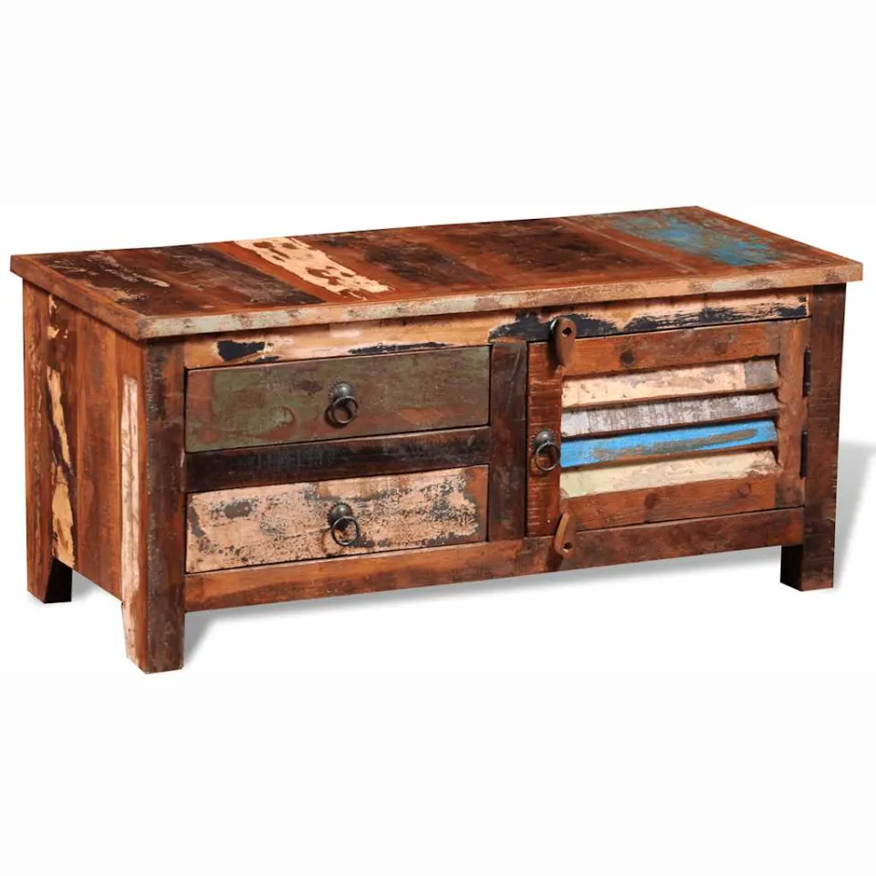 vidaXL Tv-meubel massief gerecycled hout bruin, foto 2