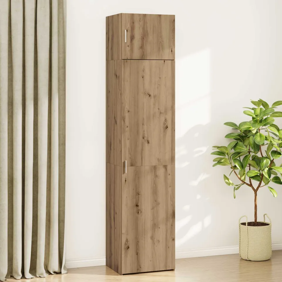 vidaXL Dressoir 2 st Artisan Eiken 50 x 41 x 225 cm, foto 4
