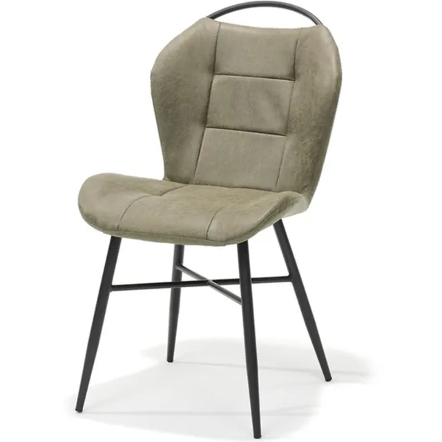 The Seats Eetkamerstoel Finn - Micro Leder - Groen