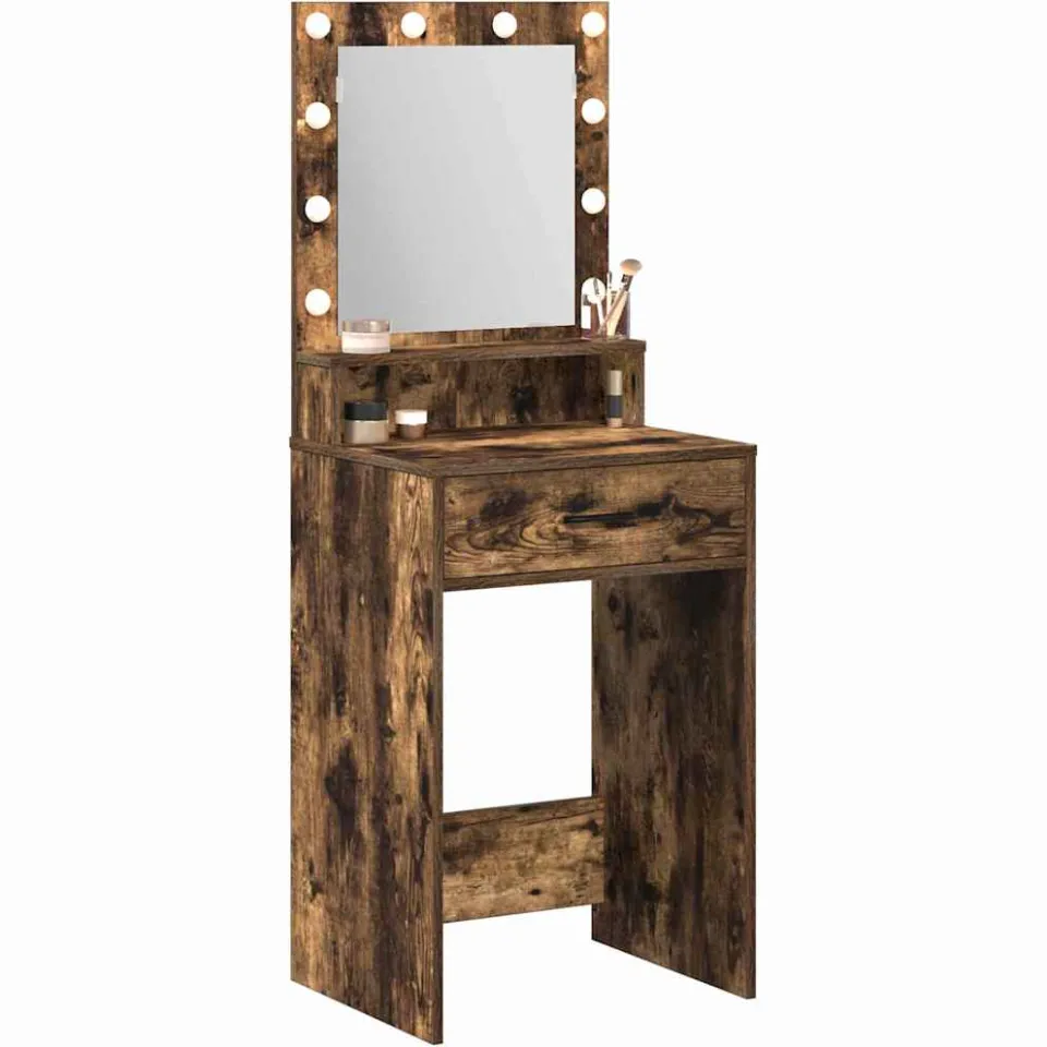 vidaXL Plafondtafel Gerookt eiken 50 x 41 x 135 cm Bewerkt hout Bruin