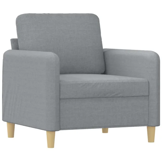 vidaXL Fauteuil - 60 - cm - stof - lichtgrijs