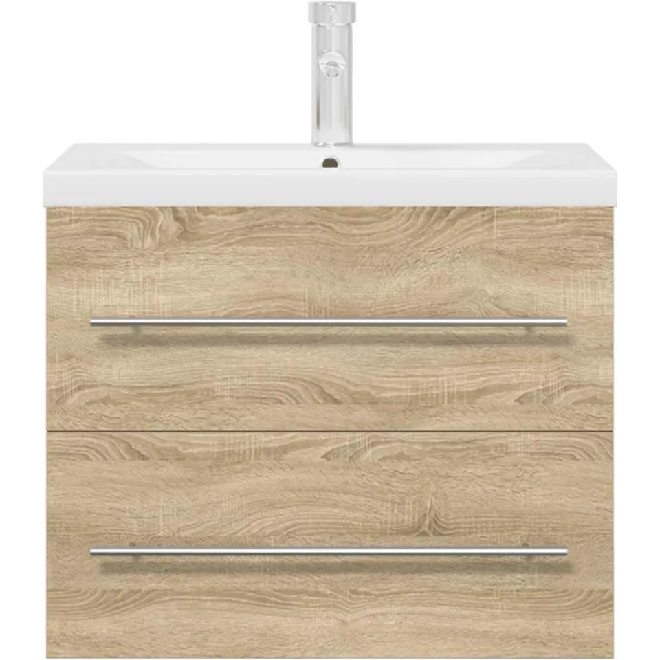 vidaXL 2-delige Badkamermeubelset bewerkt hout sonoma eikenkleurig, foto 4