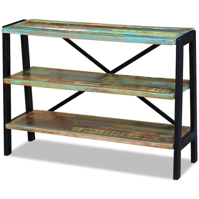 vidaXL Dressoir 3 schappen massief gerecycled hout Meerkleurig