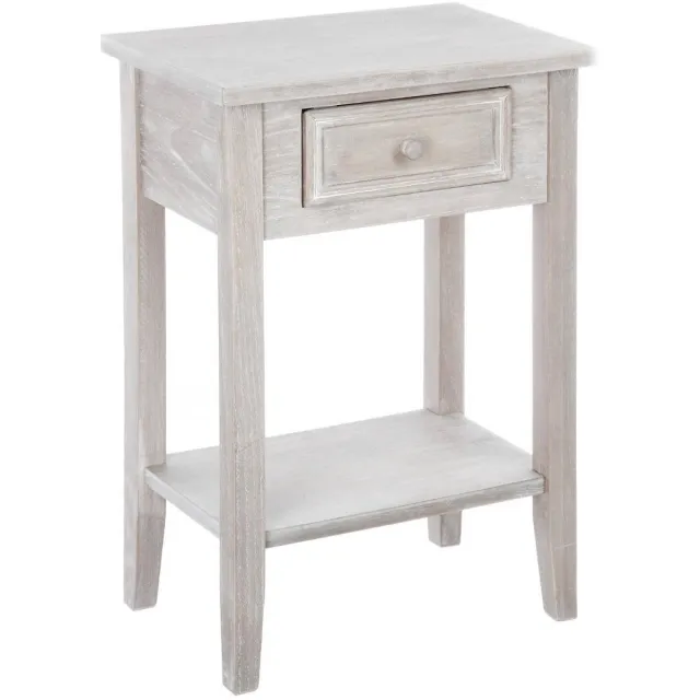 Atmosphera Créateur d'intérieur® Nachtkastje met 1 lade van hout CHARME wit