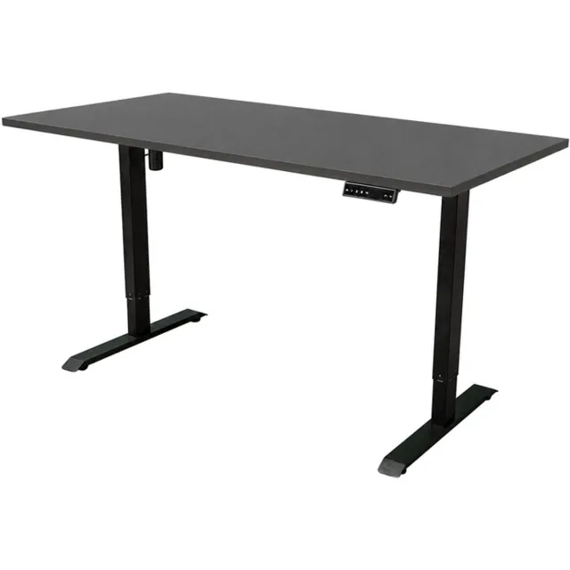 Sedero Elektrisch verstelbaar bureau - 140x80 cm - Single motor - Zwart / Antraciet