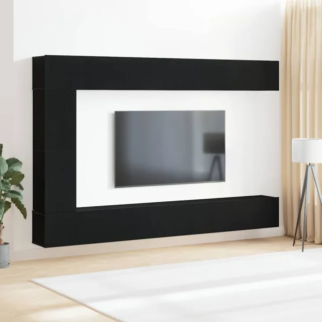 vidaXL TV Cabinet Set 9 st 30,5 x 30 x 110 cm Zwart Eiken, foto 2