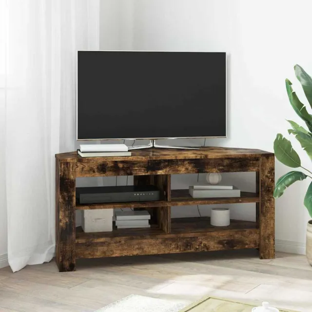 vidaXL HoekTVKast 102 x 41 x 50 cm Gerookt eiken Grijs