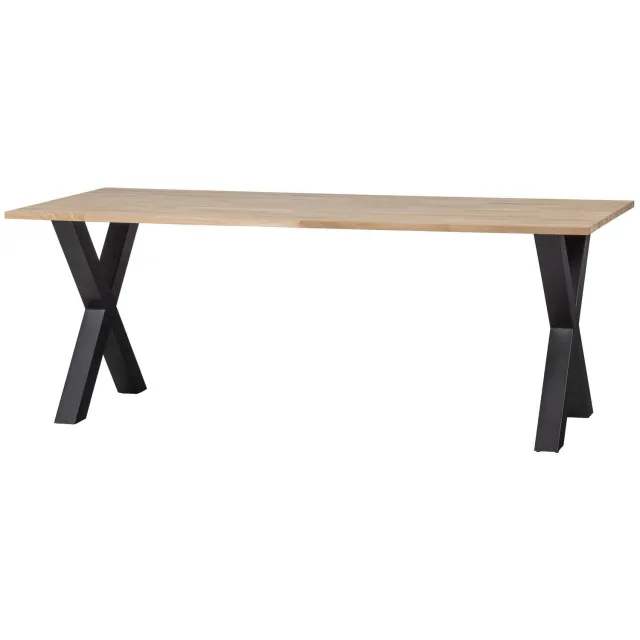 WOOOD Tablo Tafel met Alkmaar Poot - Eiken - 75x200x90 untreated