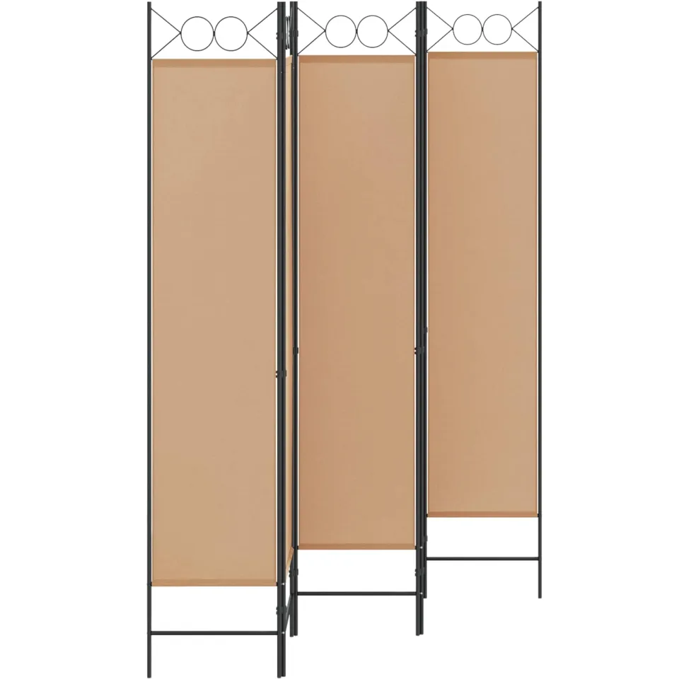 vidaXL 5-Panel Room Divider Beige 200 x 200 cm Stof