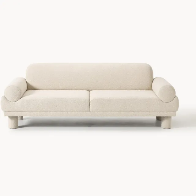 Westwing Collection Bouclé bank Lilo (3-zits) Beige