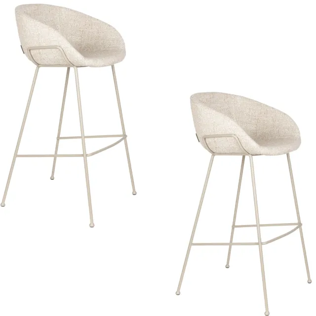 Zuiver Feston barkruk 75 cm beige