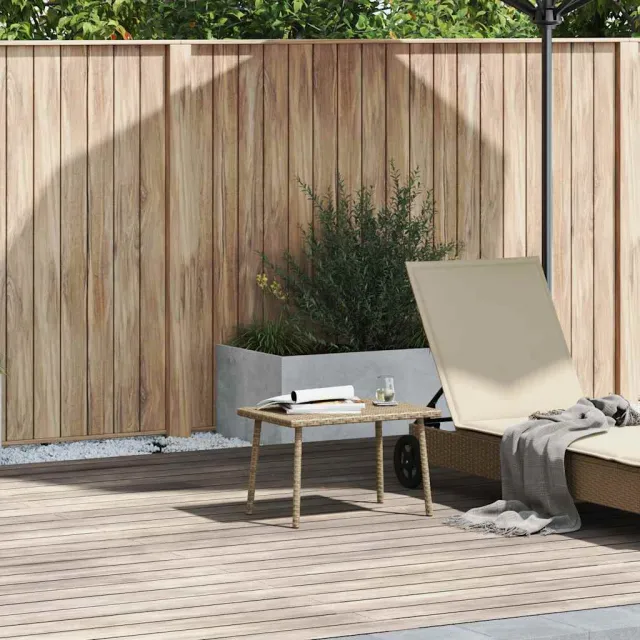 vidaXL Tuin salontafel rechthoekig 60x40x37 cm poly rattan beige, foto 2