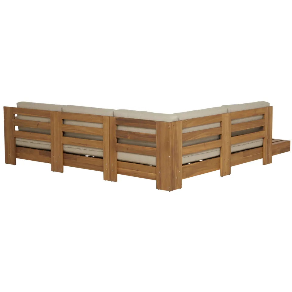 NOUS Garden Belmonte deluxe loungeset met hocker naturel zand, foto 4