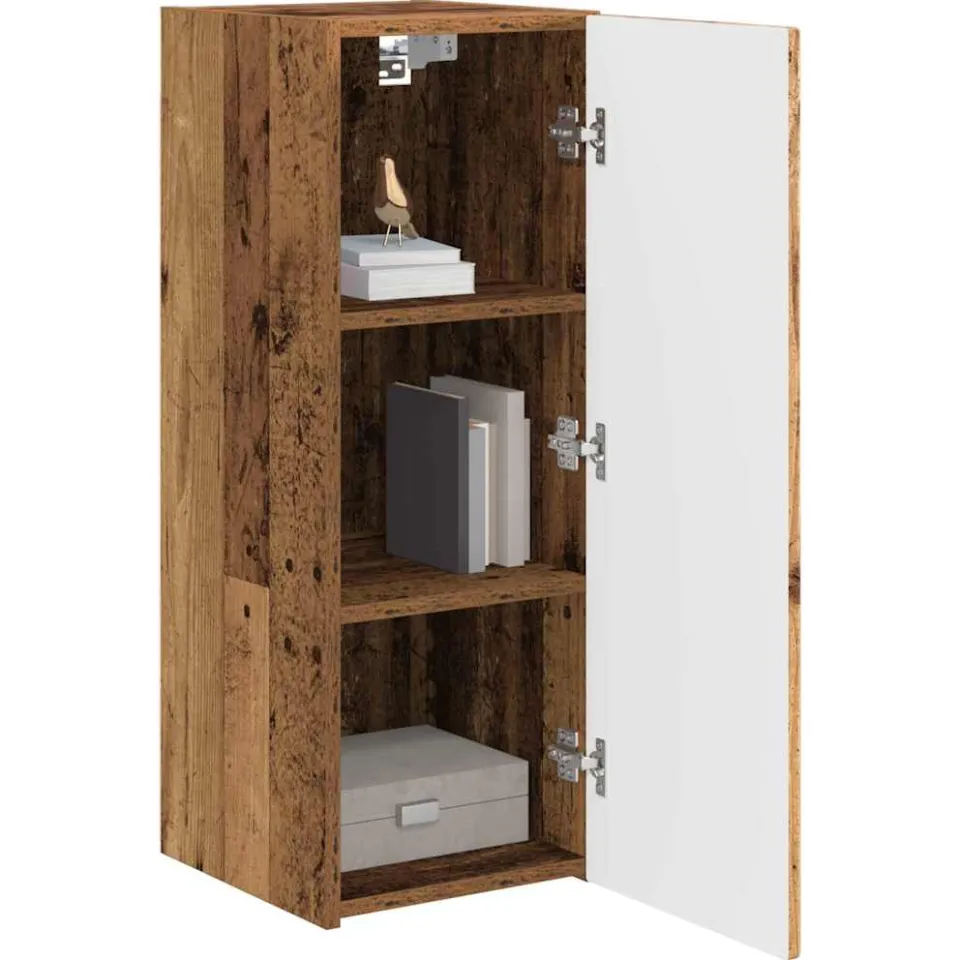 vidaXL TV Wandkast 30 x 31 x 80 cm Oud Hout Bewerkt hout Bruin