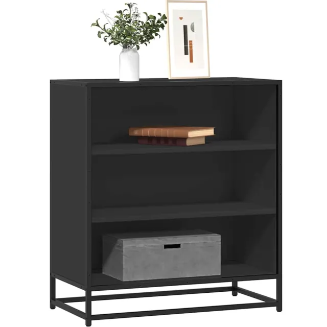 vidaXL Dressoir 68x35x76 cm bewerkt hout en metaal zwart
