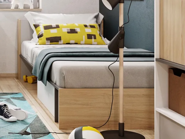 Mobistoxx Ilona bed wit met eik