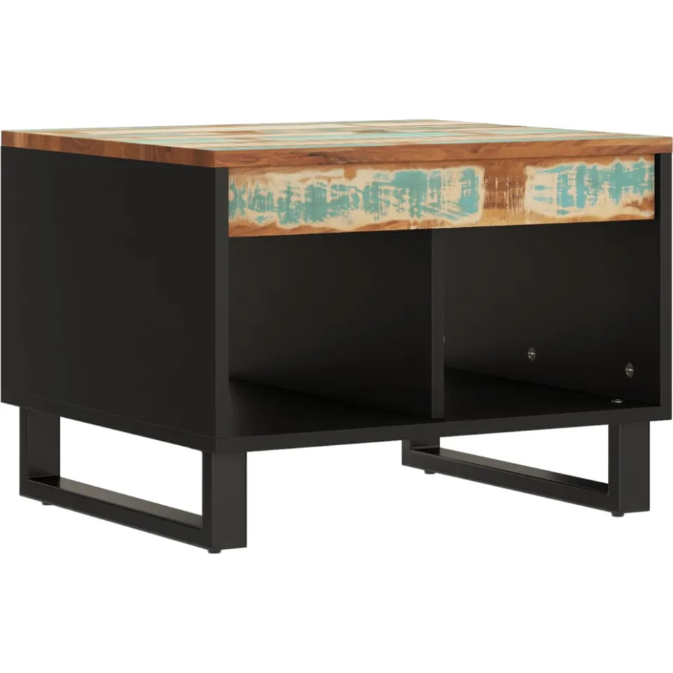 vidaXL Salontafel 55x50x40 cm massief gerecycled hout meerkleurig, foto 3