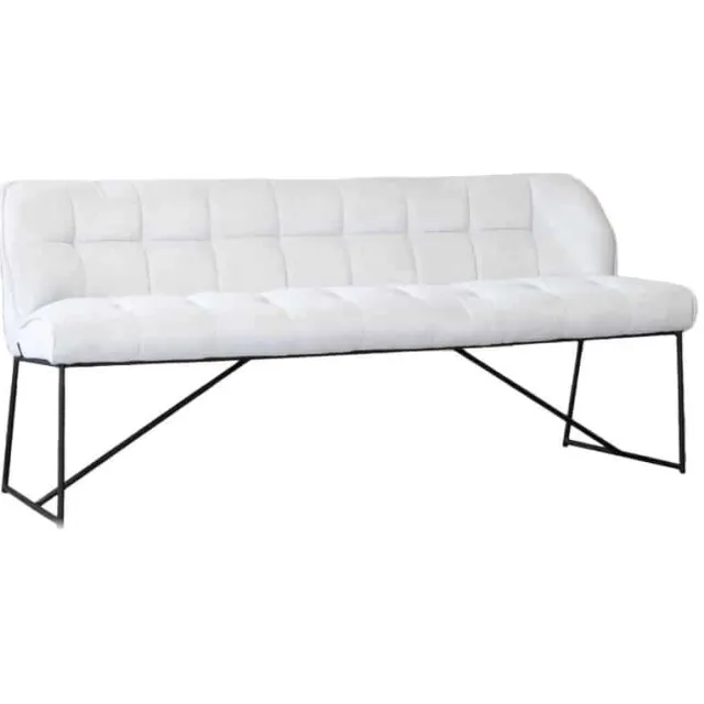 NordXL Eetkamerbank Jelle off white polyester 185 cm