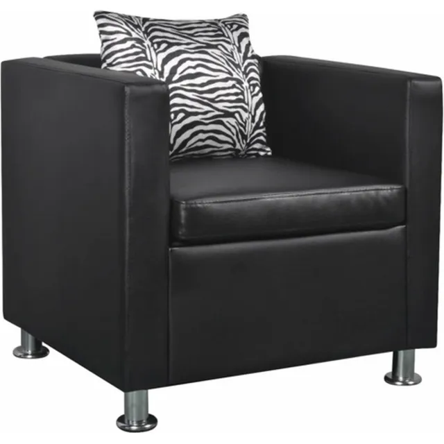 vidaXL Fauteuil - kunstleer - zwart