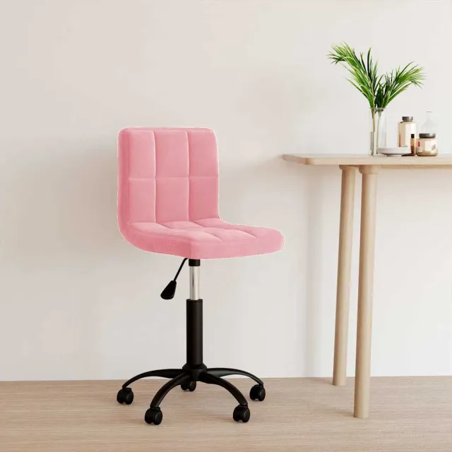 vidaXL Kantoorstoel draaibaar fluweel roze