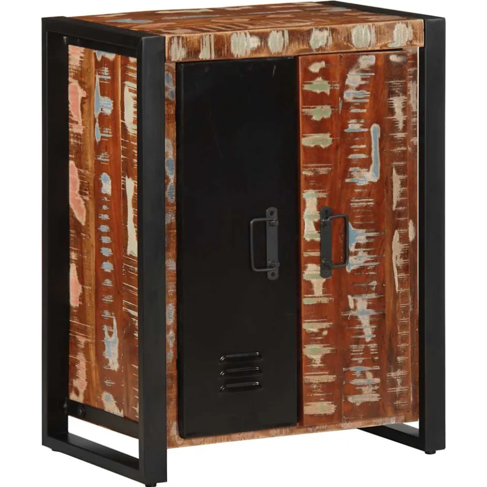 vidaXL Dressoir 55x35x70 cm massief gerecycled hout meerkleurig, foto 3