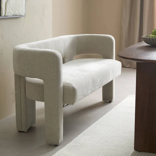 Studio LIVIT eetkamerbank Sculpt 170 cm beige, foto 2