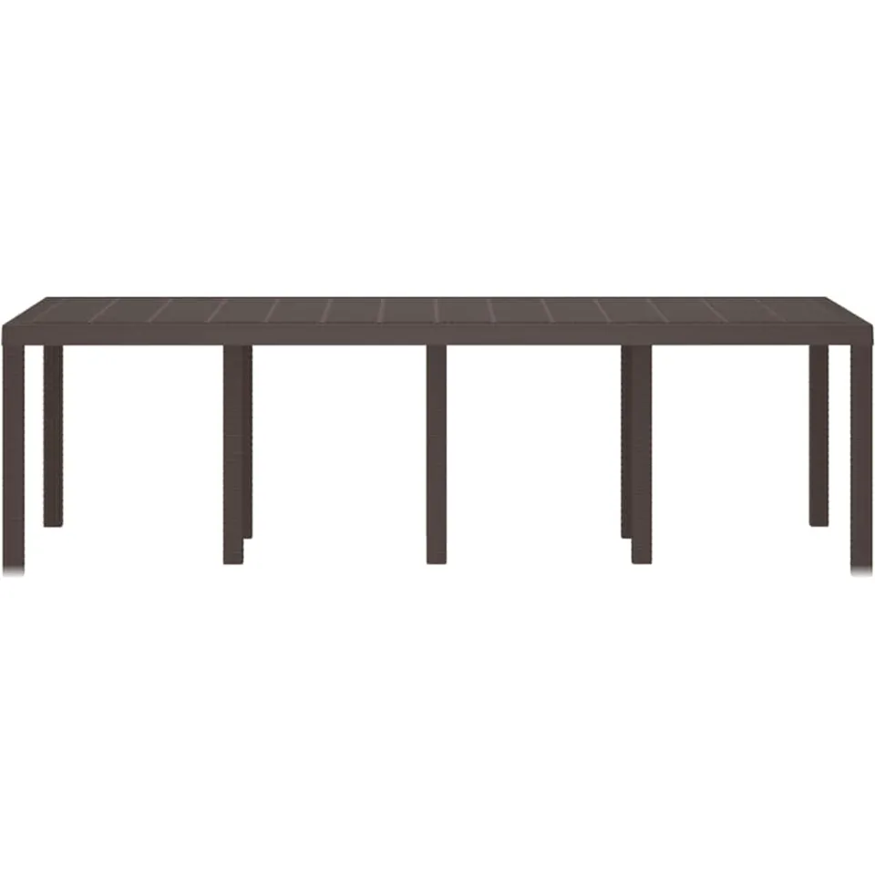 vidaXL Tuinstafel Bruin 250 x 100 x 73 cm poly rattan, foto 4