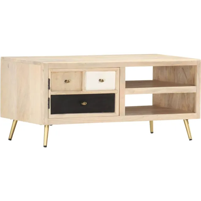 vidaXL Salontafel 90x45x40 cm massief mangohout Bruin