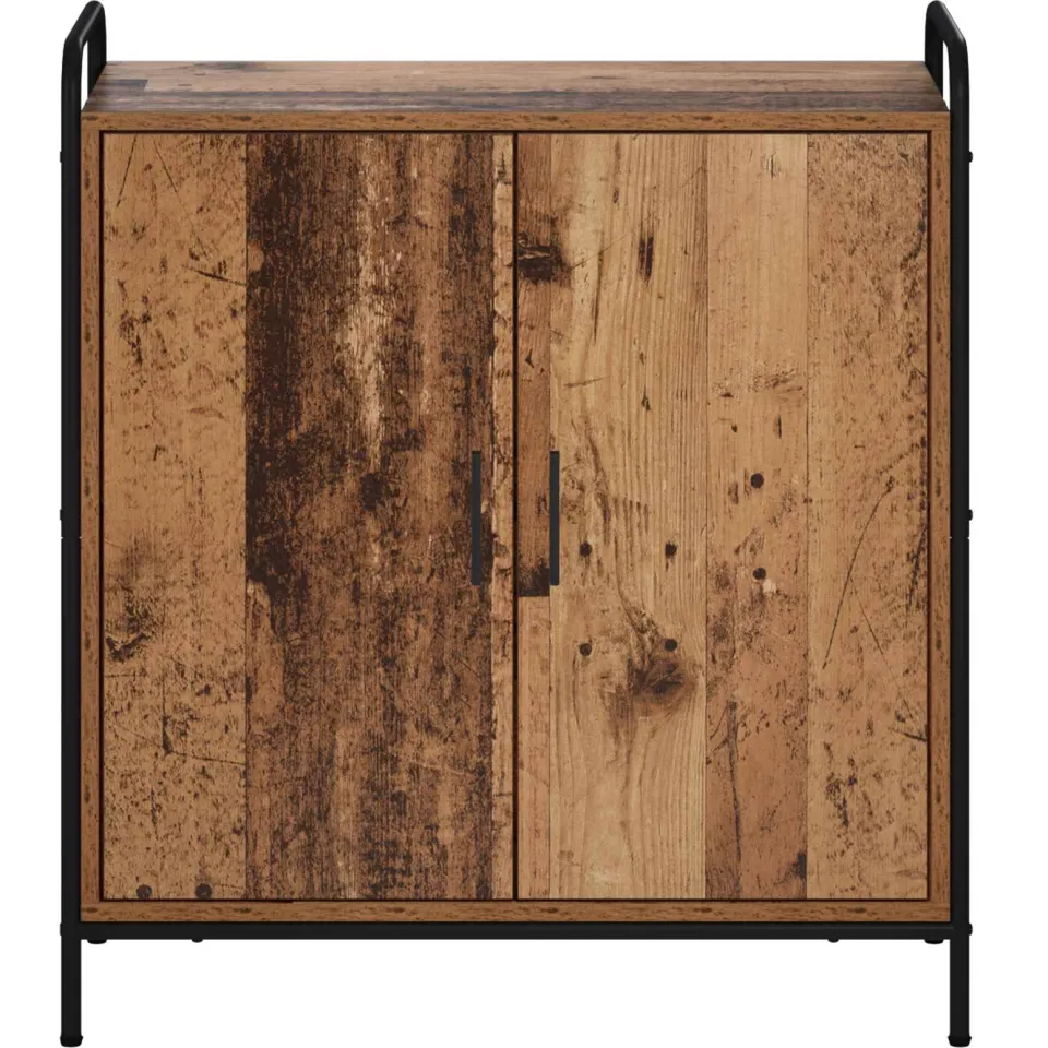 vidaXL Dressoir Oud hout 97 x 33 x 81 cm Bewerkt hout bruin, foto 4
