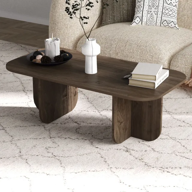 Skye Decor Coffee Tafel – Walnoot - 100% melamine gecoat spaanplaat 120 x 42 x 60