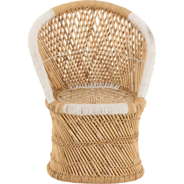 J-Line kinderstoel Rugsteun - bamboe - naturel/wit
