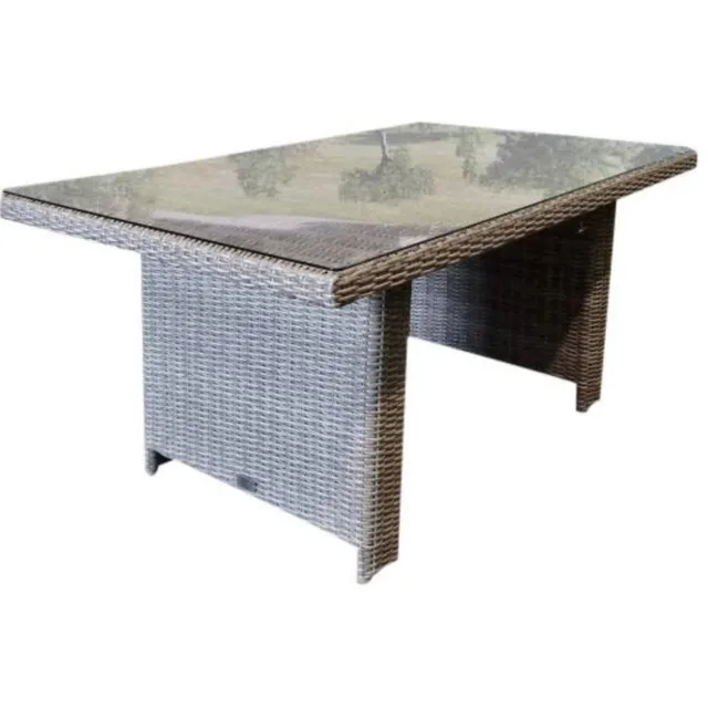 AVH-Collectie Ibiza XL lounge-diningtafel 140x80xH70 cm grijs