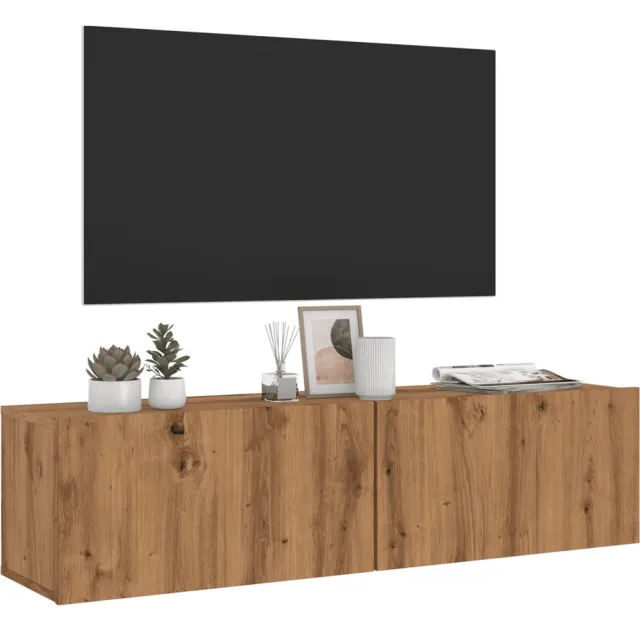 vidaXL Tv-wandmeubel 120x30x30 cm bewerkt hout artisanaal eikenkleurig Bruin