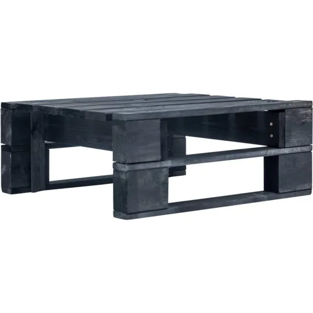 vidaXL Tuinhocker - pallet - hout - zwart
