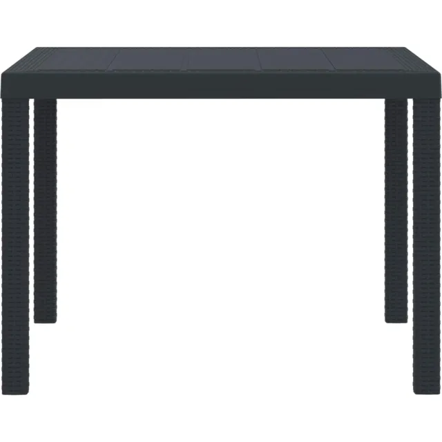 vidaXL Tuinstafel Antraciet 100 x 100 x 73 cm poly rattan Anthraciet