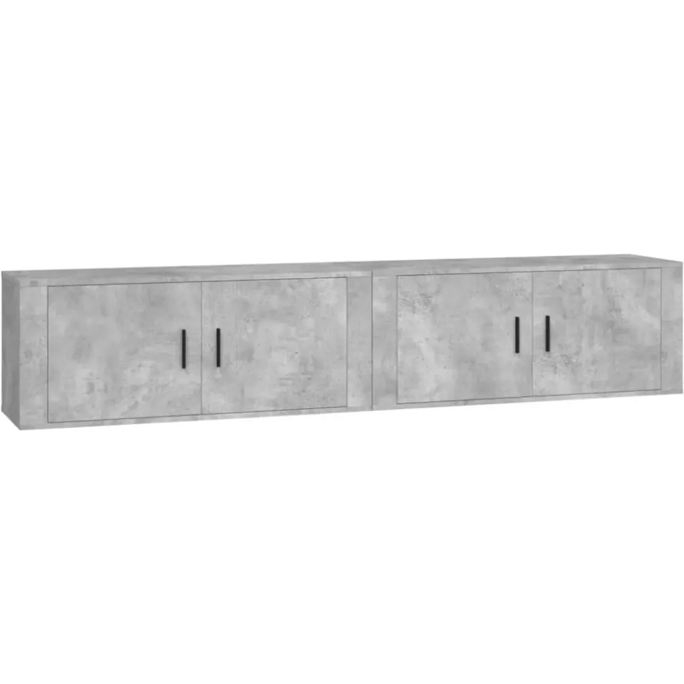 vidaXL Tv-wandmeubels 2 st 100x34,5x40 cm betongrijs grijs, foto 3