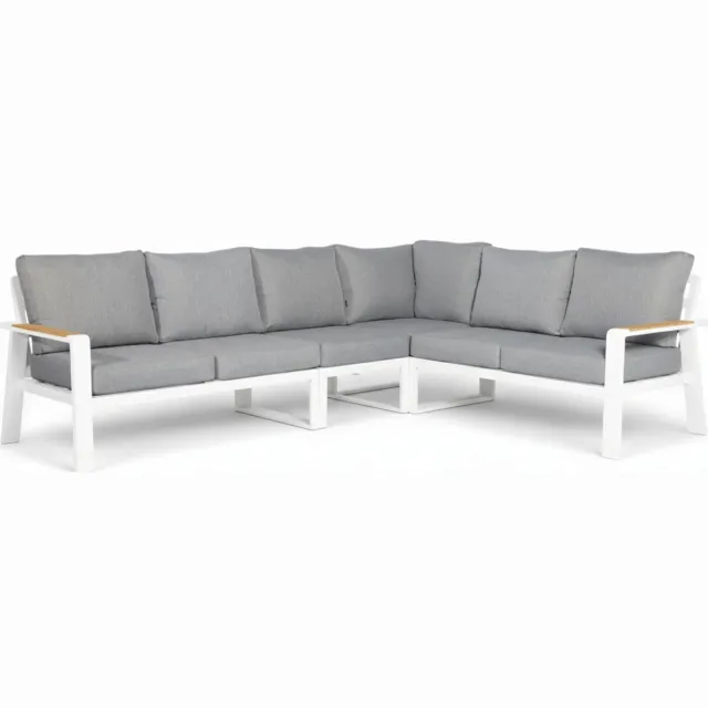 Belito Lotte Loungeset Hoekbank Nr. 2 | Wit Aluminium | 288 x 220 cm | 6-persoons