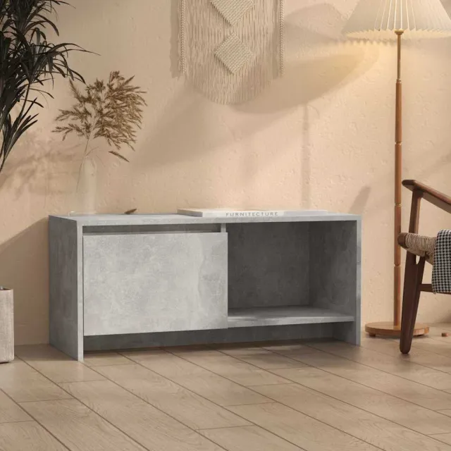 vidaXL Tv-meubel 90x35x40 cm bewerkt hout betongrijs grijs, foto 2