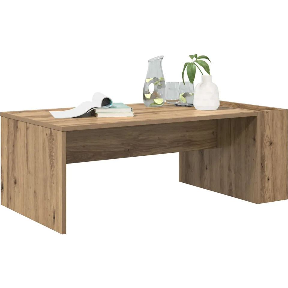 vidaXL Salontafel Artisan Eiken 95 x 50 x 34 cm Bewerkt hout, foto 2