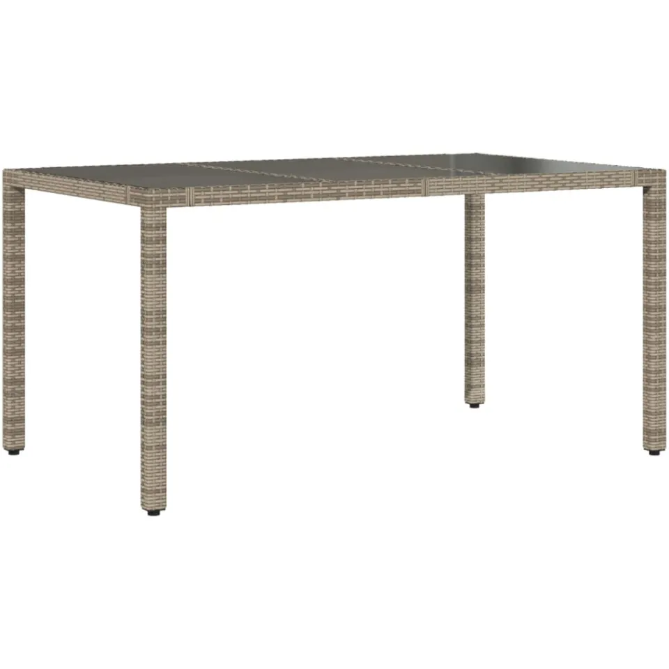 vidaXL 7-delige Bistroset met kussens poly rattan grijs, foto 4