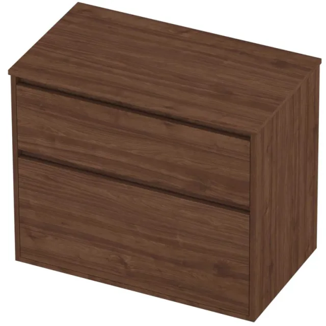 Proline Deck Badmeubelset Greeploos Asymmetrisch Kader 80x46x67 cm Indian Walnut Houtlook