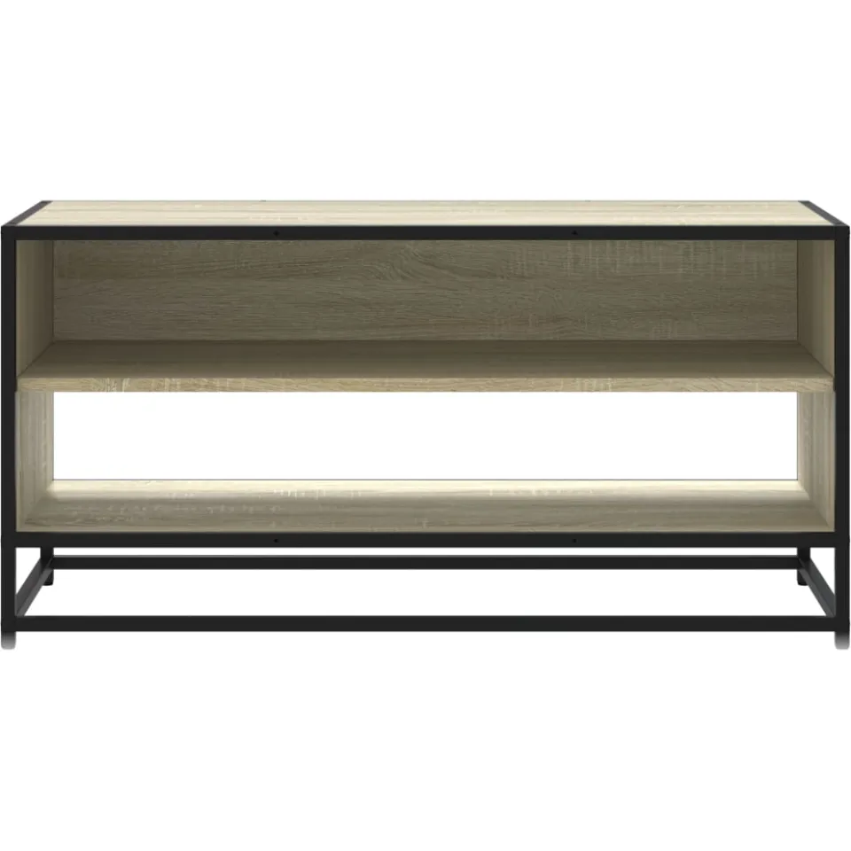 vidaXL Tv-meubel 91x40x46 cm bewerkt hout metaal sonoma eikenkleurig, foto 4