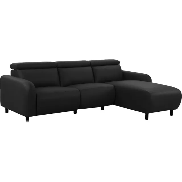 Notio Living Skaane-3Zits - Relax Rechts Elec - Zwart PU