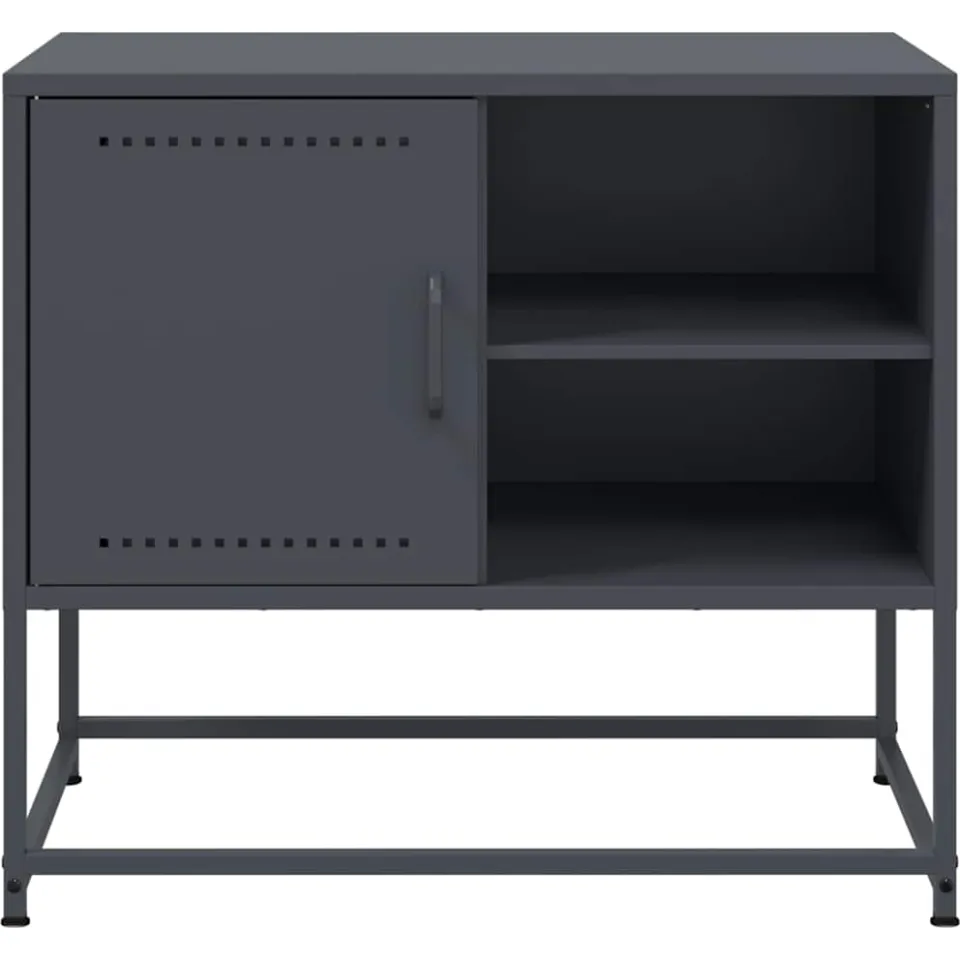 vidaXL Tv-meubel 68x39x60,5 cm staal antracietkleurig, foto 4